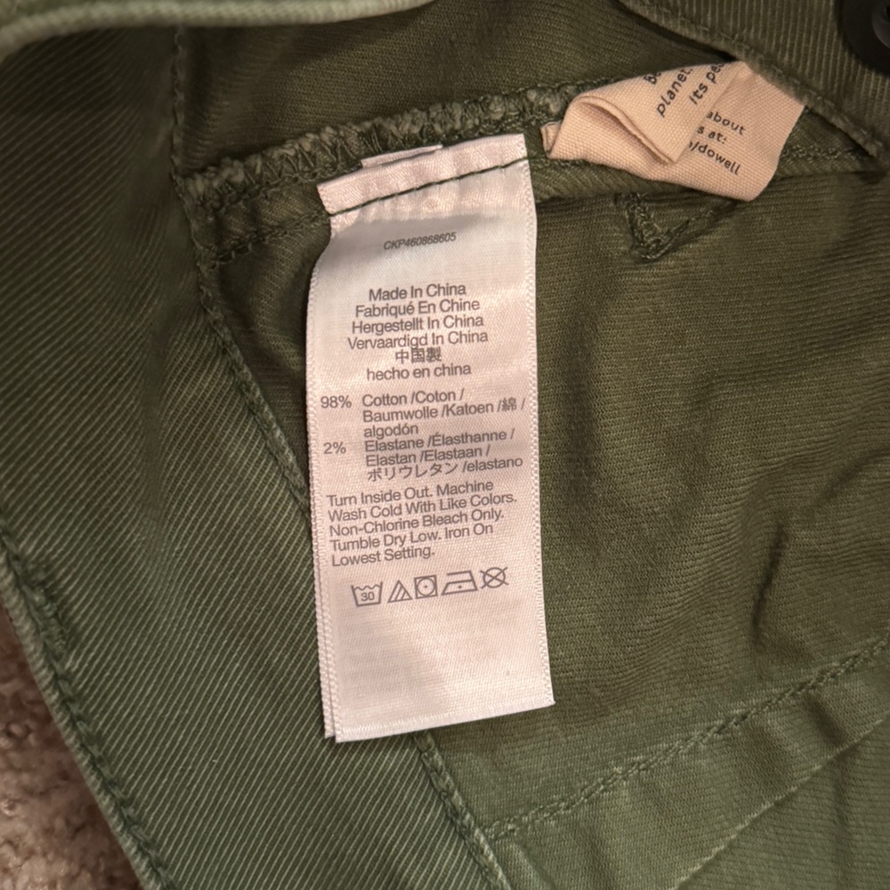 Madewell Perfect Vintage Fatigue Shorts Size 25 Olive Green High Rise - Picture 5 of 6